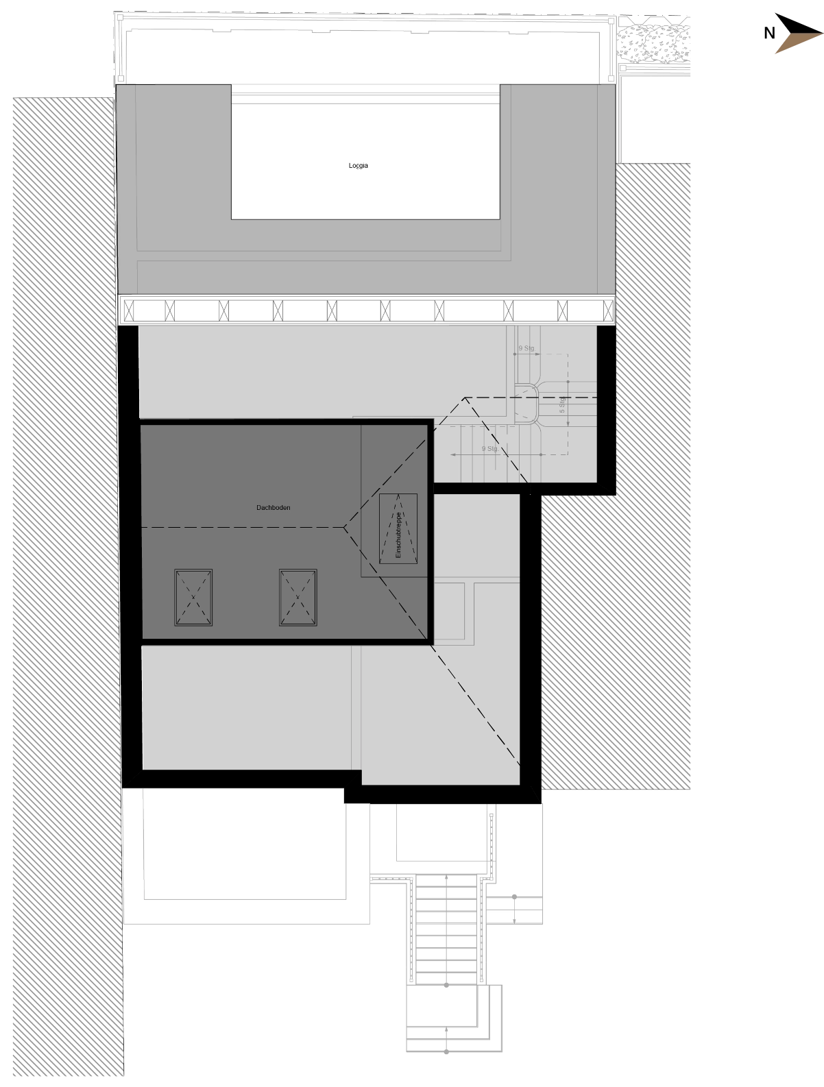 Villa Dachboden Grundriss