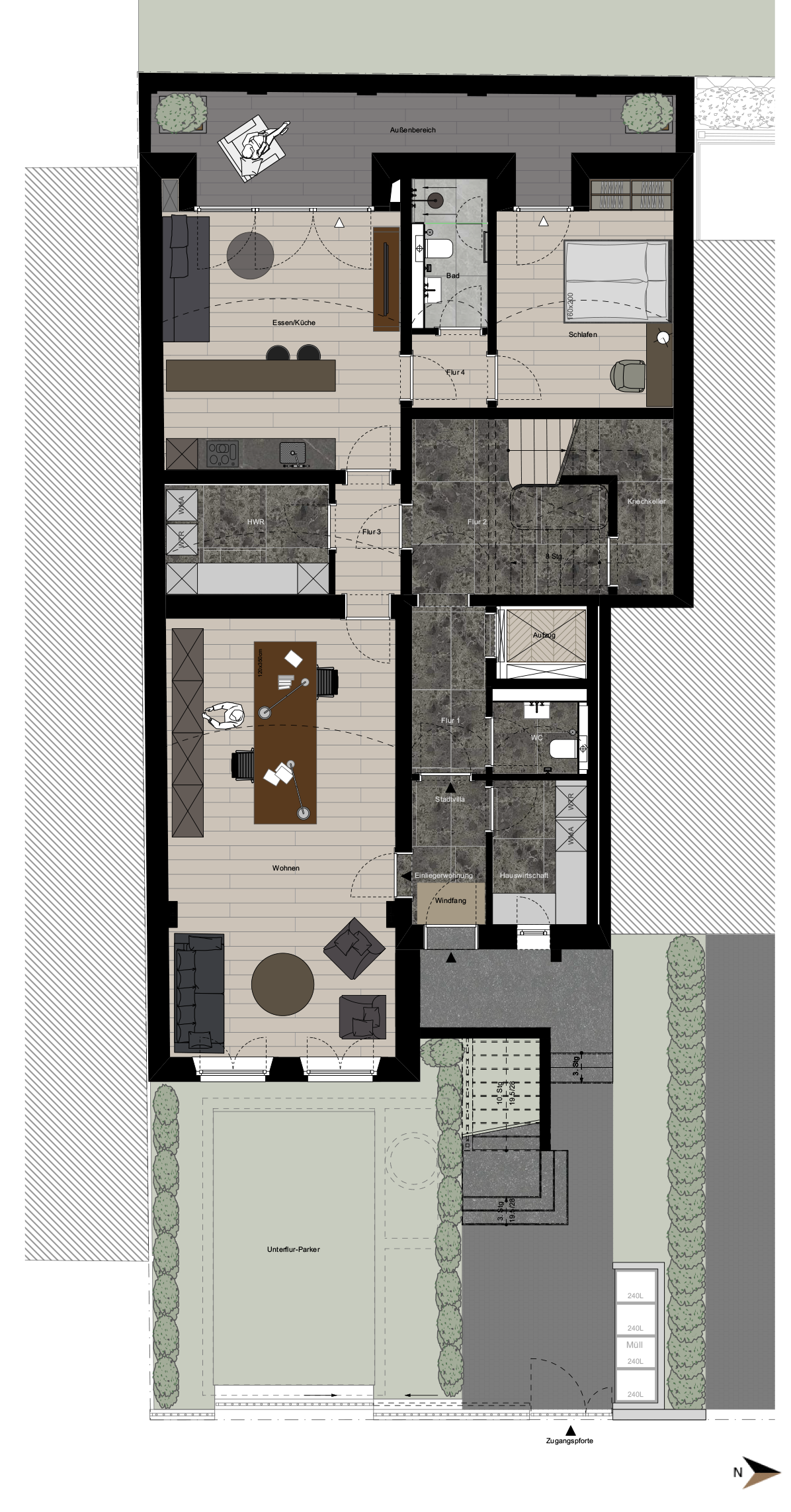 Villa Souterrain Grundriss